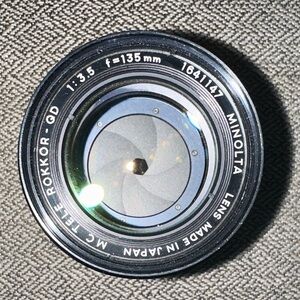 Vintage Minolta MC Tele Rokkor-QD 135mm f/3.5 lens, a vintage Minolta